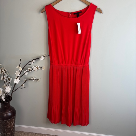 Lane Bryant Pleated Chiffon Fit & Flare Dress NWT Size 14/16 - Picture 3 of 6